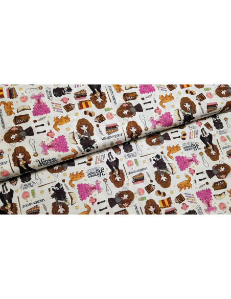 Popeline de coton Harry Potter, Hermione