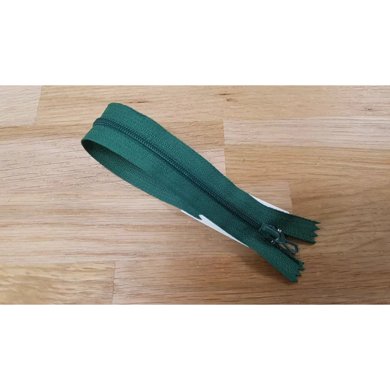 Fermeture Eclair Z51, Nylon, vert émeraude, 60 cm