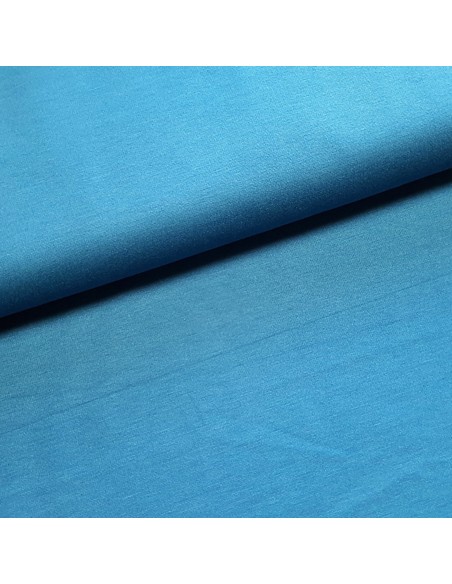 Tissu, Jersey Milano Uni (Ponte de Roma), Bleu Pétrole, Laize 150 cm, Viscose Stretch Oeko-Tex