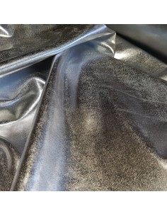 Tissu, Jersey Lamé, Argent, Laize 150 cm, 95% Polyester 5% Spandex 2