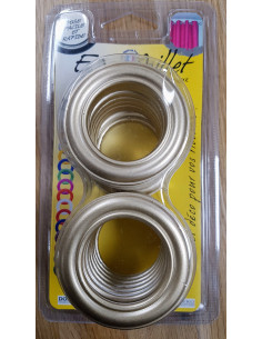 Œillets à clipser, 40mm, satin bronze