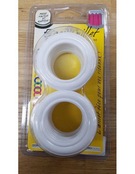 Œillets à clipser, 40mm, blanc