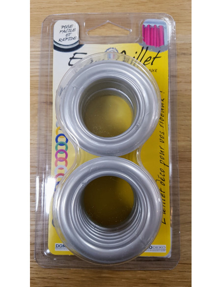 Œillets à clipser, 40mm, argent nacré