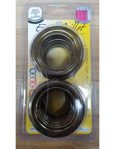 Œillets à clipser, 40mm, kaki brossé