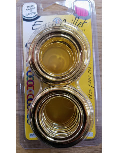 Œillets à clipser, 40mm, or brillant