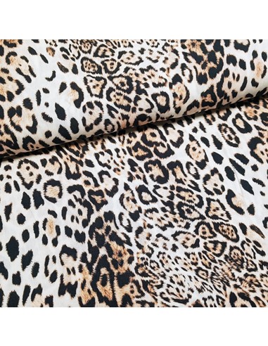 Tissu, Viscose Imprimée Léopard, Multicolore, Laize 145 cm, 100% Viscose 152g/ml
