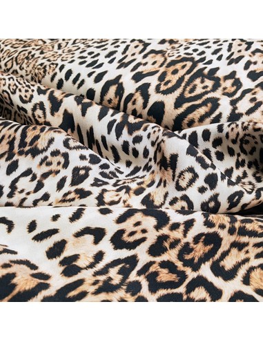 Tissu, Viscose Imprimée Léopard, Multicolore, Laize 145 cm, 100% Viscose 152g/ml