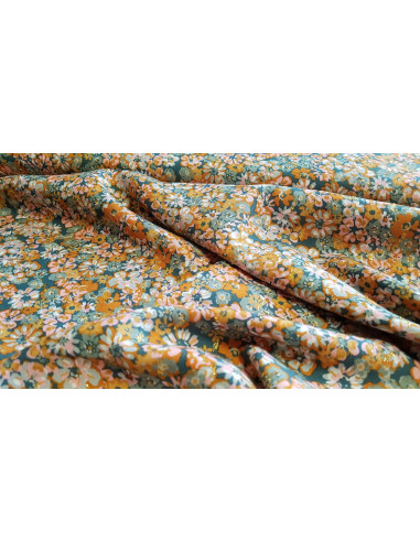 Viscose Lurex fleurs vintage