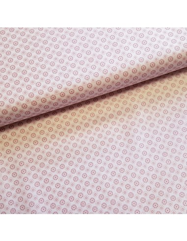 Tissu, Popeline de Coton Flocons, Rose, Laize 148 cm, 100% Coton 192.4g/ml