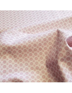 Tissu, Popeline de Coton Flocons, Rose, Laize 148 cm, 100% Coton 192.4g/ml 2