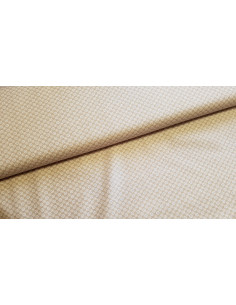 Popeline de coton, flocons, beige