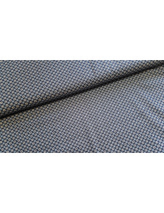 Popeline de coton, flocons, bleu