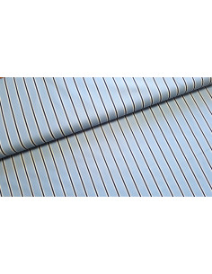 Popeline de coton, rayures, bleu