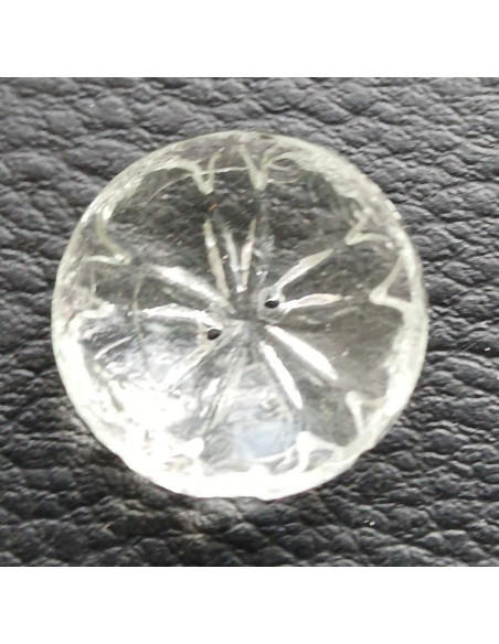 Bouton 2 trous, Ø 21 mm, transparent