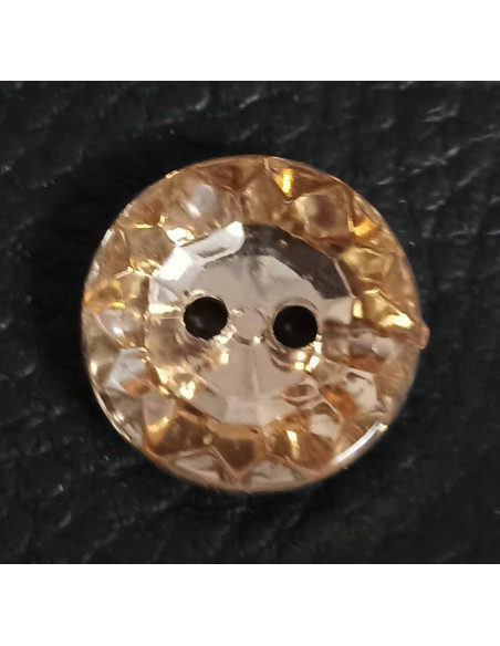 Bouton 2 trous, Ø 12 mm, doré