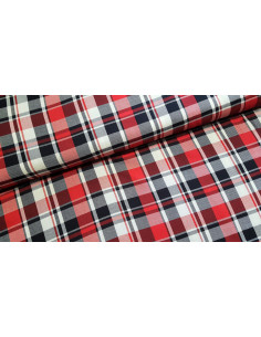 Twill viscose, carreaux rouges