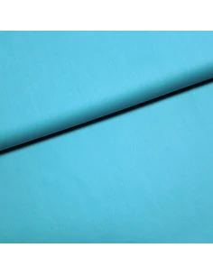 Tissu, Popeline de Coton Unie, Bleu Turquoise, Laize 150 cm, 100% Coton 130g/m²