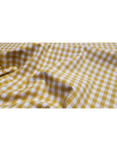 Vichy carreaux moyens, jaune moutarde 2