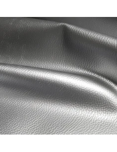 Tissu, Simili Cuir Uni, Argent, Laize 140 cm, Accessoires & Habillement 2