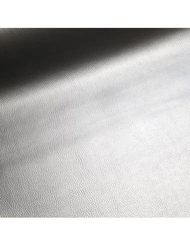 Tissu, Simili Cuir Uni, Argent, Laize 140 cm, Accessoires & Habillement