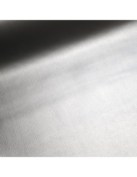 Tissu, Simili Cuir Uni, Argent, Laize 140 cm, Accessoires & Habillement