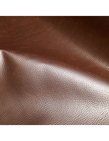 Tissu, Simili Cuir Uni, Cuivre Rosé, Laize 140 cm, 82% PVC 18% Polyester