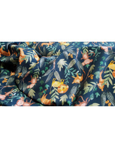Jersey de coton, animaux de la jungle 2