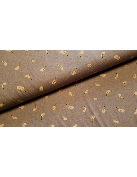 Jersey de coton, plumes et lurex