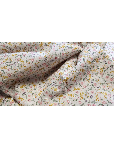 Coton plumetis imprimé, petites fleurs