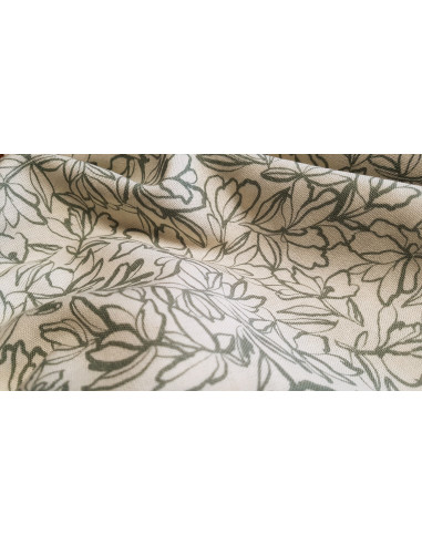 Lin viscose imprimé, feuillage
