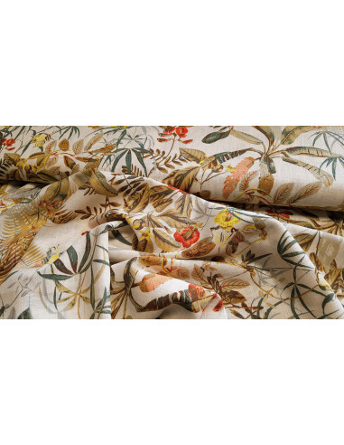 Lin viscose imprimé, tropiques