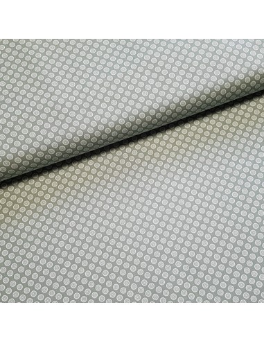 Tissu, Popeline de Coton Ronds, Vert Clair, Laize 148 cm, 100% Coton 130g/m²