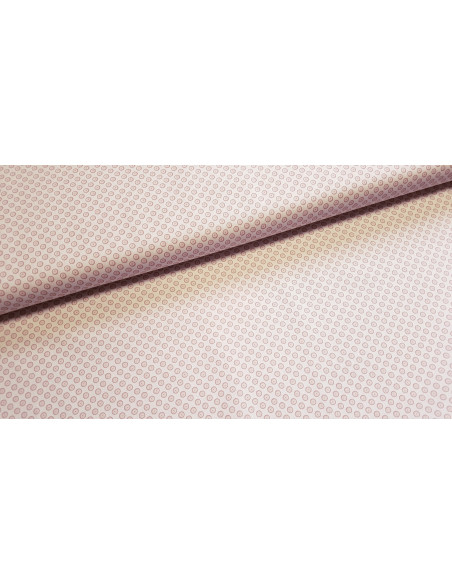 Popeline de coton, ronds, rose clair