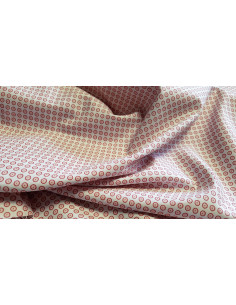 Popeline de coton, ronds, rose 2