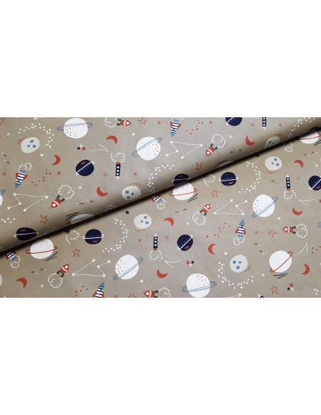 Popeline de coton, espace