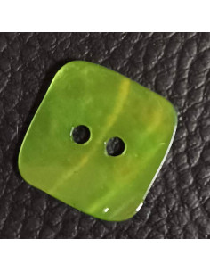 Bouton 2 trous, Ø 16 mm, vert