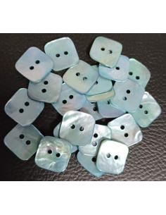 Bouton 2 trous, Ø 16 mm, bleu 2