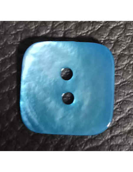 Bouton 2 trous, Ø 16 mm, bleu