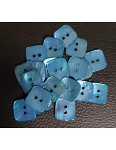 Bouton 2 trous, Ø 16 mm, bleu 2