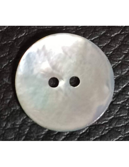 Bouton 2 trous, Ø 16 mm, gris