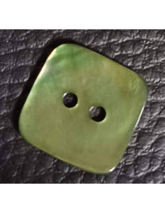 Bouton 2 trous, Ø 16 mm, vert