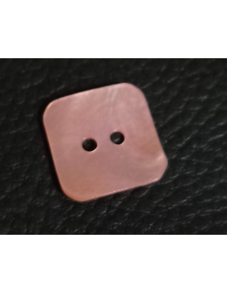 Bouton 2 trous, Ø 16 mm, rose