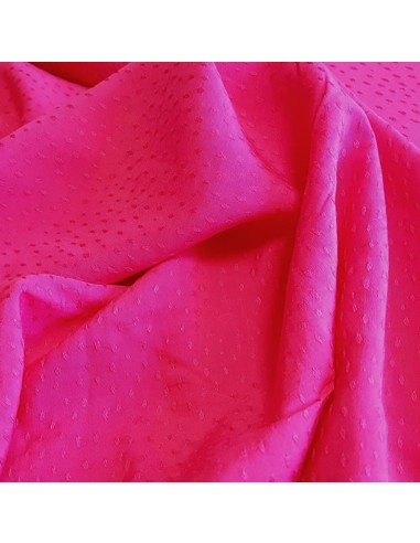 Tissu, Viscose Piquée Unie, Rose Fuchsia, Laize 140 cm, 100% Viscose 170g/m²
