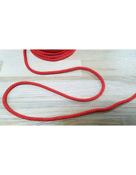 Cordelière, Ø4mm, rouge