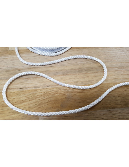 Cordelière, Ø4mm, blanc