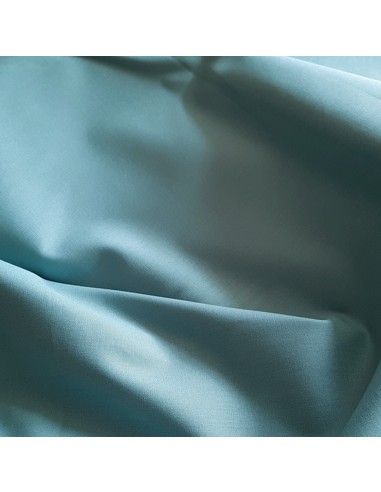 Tissu, Popeline de Coton Unie, Bleu Céladon, Laize 150 cm, 100% Coton 195g/ml