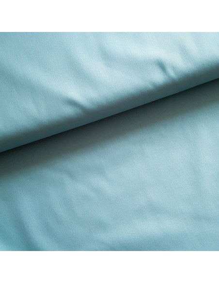 Tissu, Popeline de Coton Unie, Bleu Céladon, Laize 150 cm, 100% Coton 195g/ml