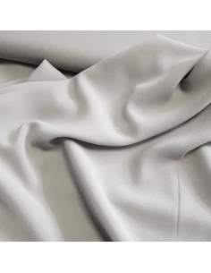 Tissu, Crêpe Mousseline Uni, Gris Clair, Laize 147 cm, 100% Polyester 2