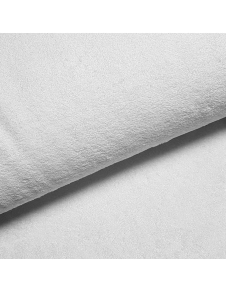 Tissu, Éponge de Bambou Bouclette, Blanc, Laize 150 cm, 90% Bambou 10% Polyester 510g/ml