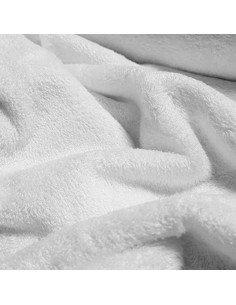Tissu, Éponge de Bambou Bouclette, Blanc, Laize 150 cm, 90% Bambou 10% Polyester 510g/ml 2